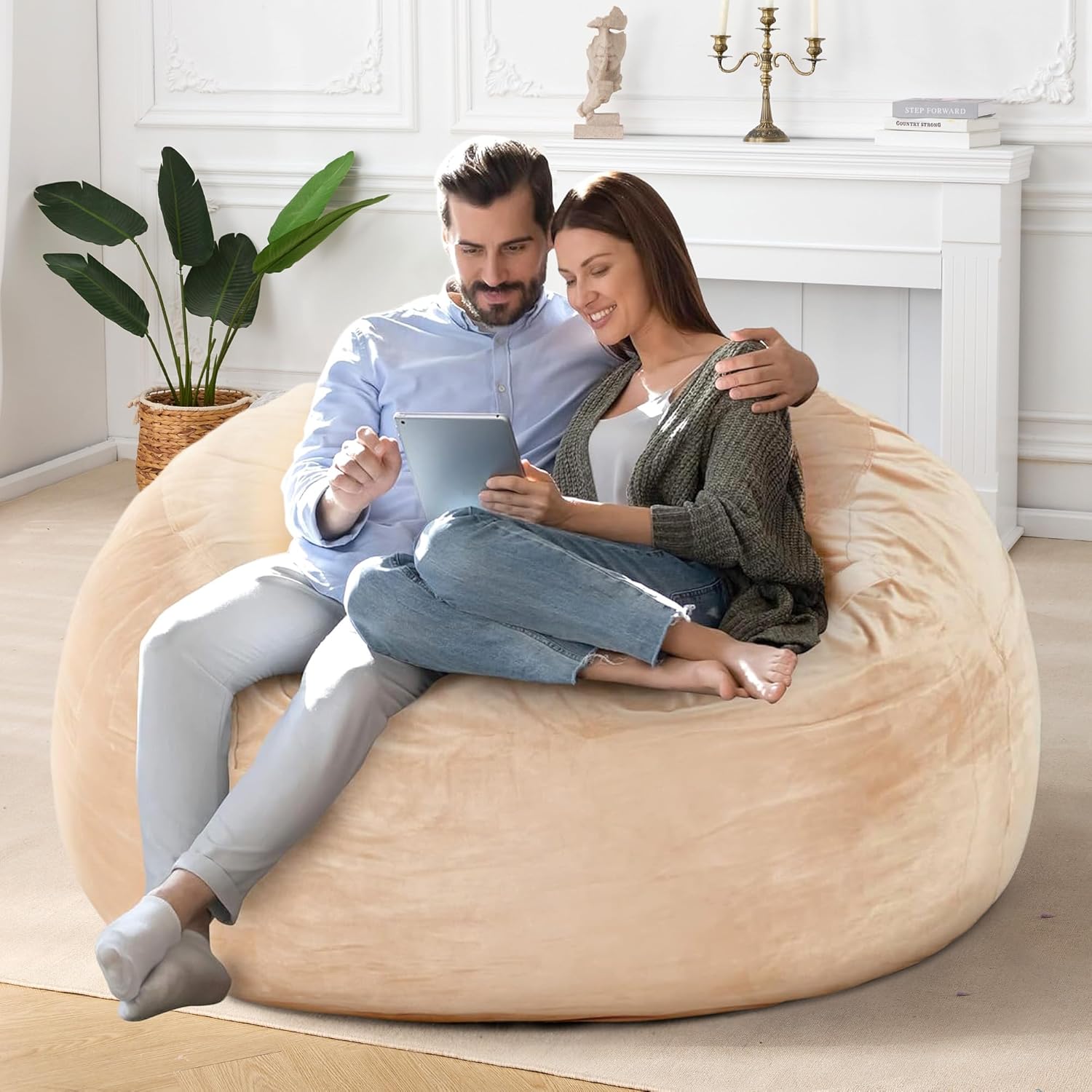 HABUTWAY® Dutch Velvet Bean Bag Chair