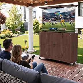 HABUTWAY® Hidden Motorized TV Lift Cabinet Solid Wood TV Cabinet for 32–65” TVs