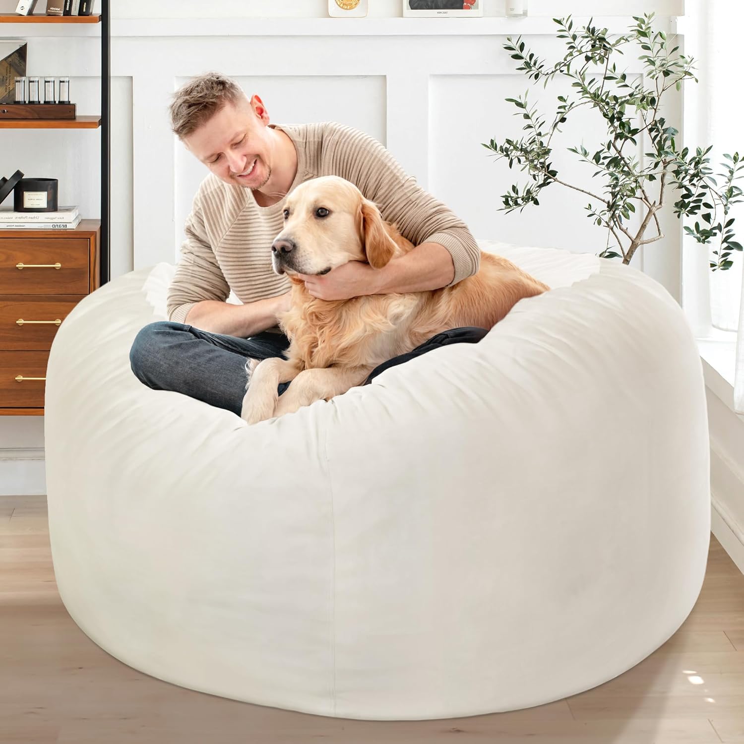 HABUTWAY® Dutch Velvet Bean Bag Chair