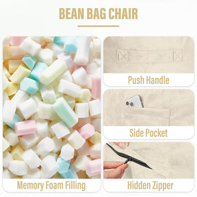 HABUTWAY® Dutch Velvet Bean Bag Chair