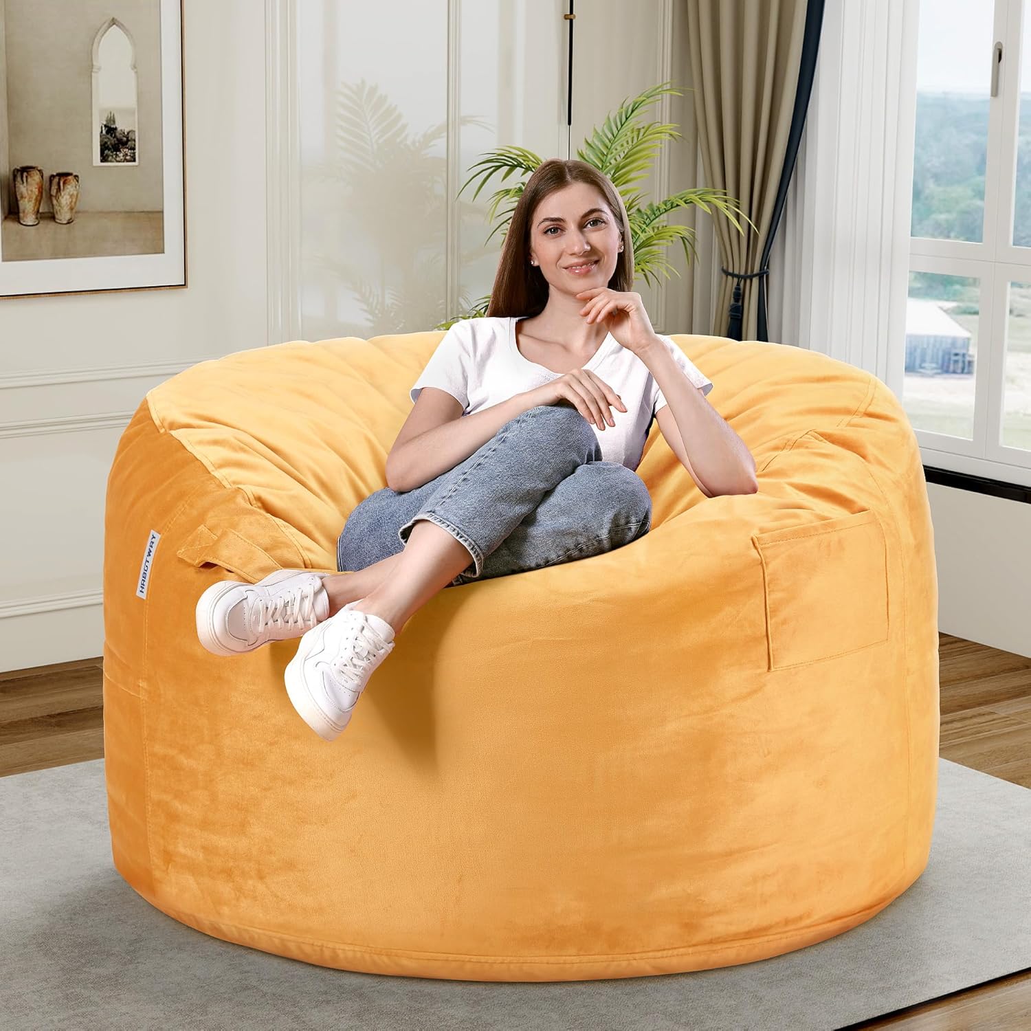 HABUTWAY® Dutch Velvet Bean Bag Chair