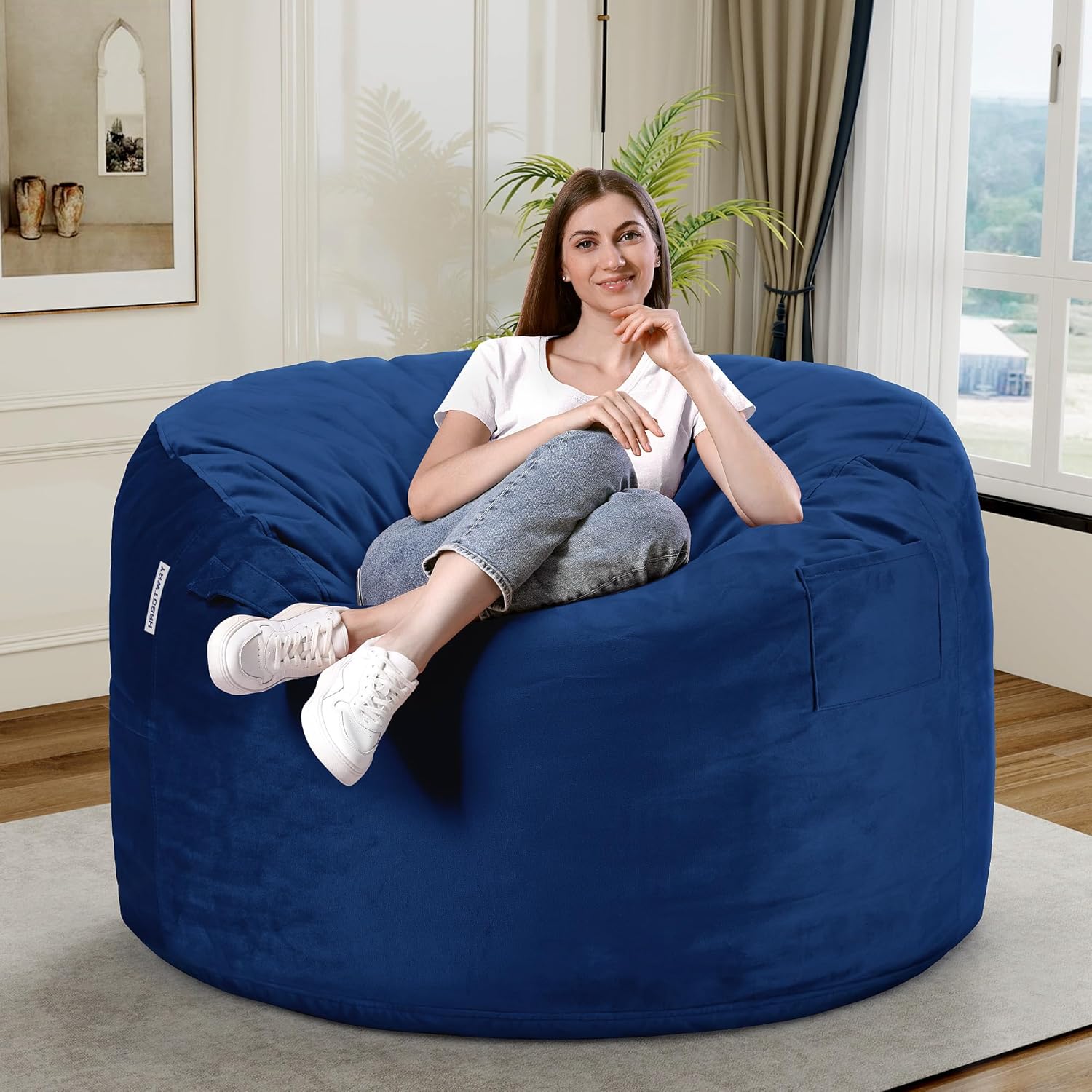 HABUTWAY® Dutch Velvet Bean Bag Chair