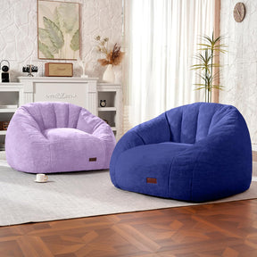 HABUTWAY® Comfy Faux Fur Shell-Shaped Bean Bag Couch