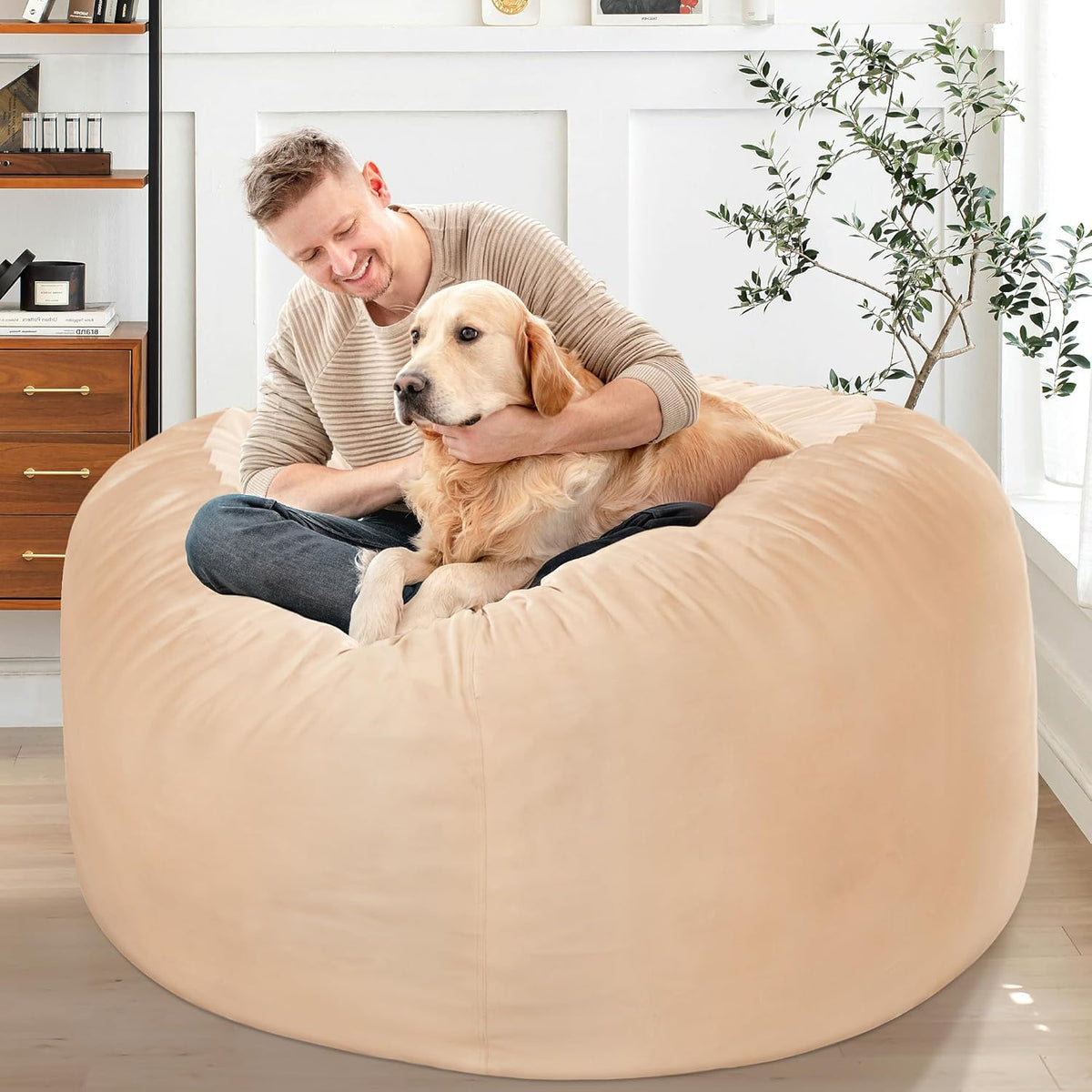 HABUTWAY® Dutch Velvet Bean Bag Chair