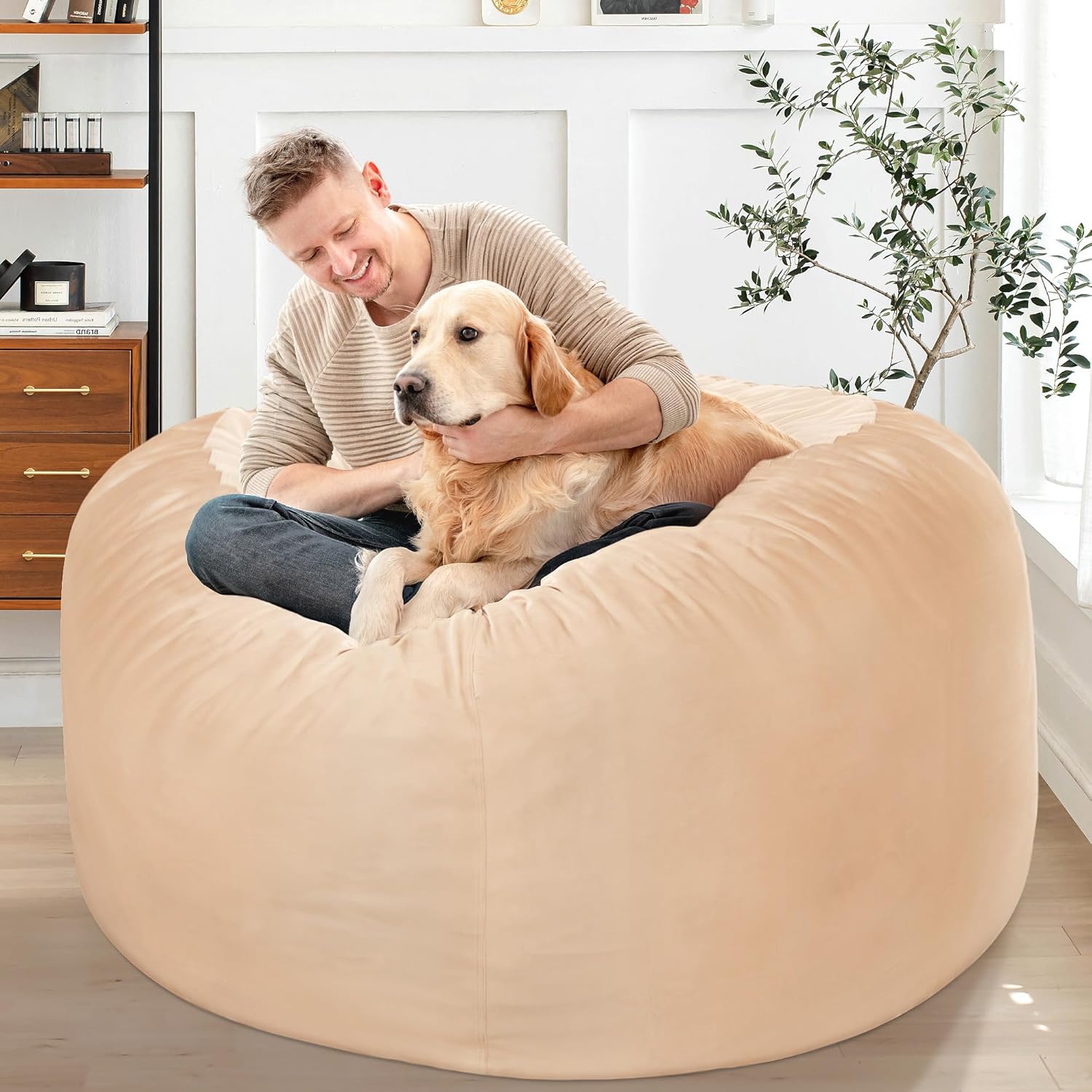 HABUTWAY® Dutch Velvet Bean Bag Chair