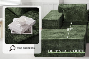 HABUTWAY®L-Shape Modular Sectional Sofa Couch