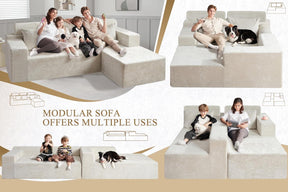 HABUTWAY®L-Shape Modular Sectional Sofa Couch