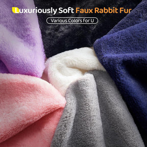 HABUTWAY® Comfy Faux Fur Shell-Shaped Bean Bag Couch