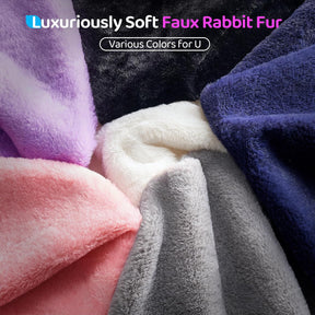 HABUTWAY® Comfy Faux Fur Shell-Shaped Bean Bag Couch