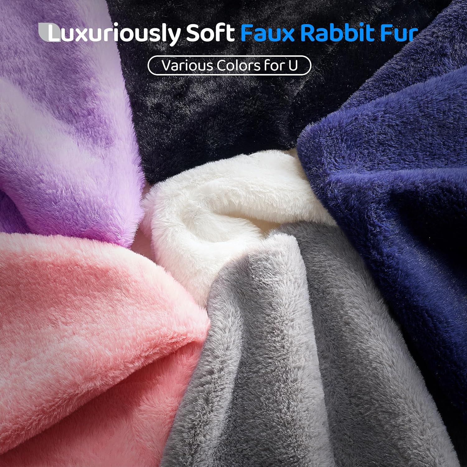 HABUTWAY® Comfy Faux Fur Shell-Shaped Bean Bag Couch