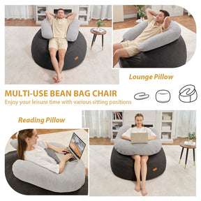 HABUTWAY® Bean Bag Chair with U-Shaped Pillow