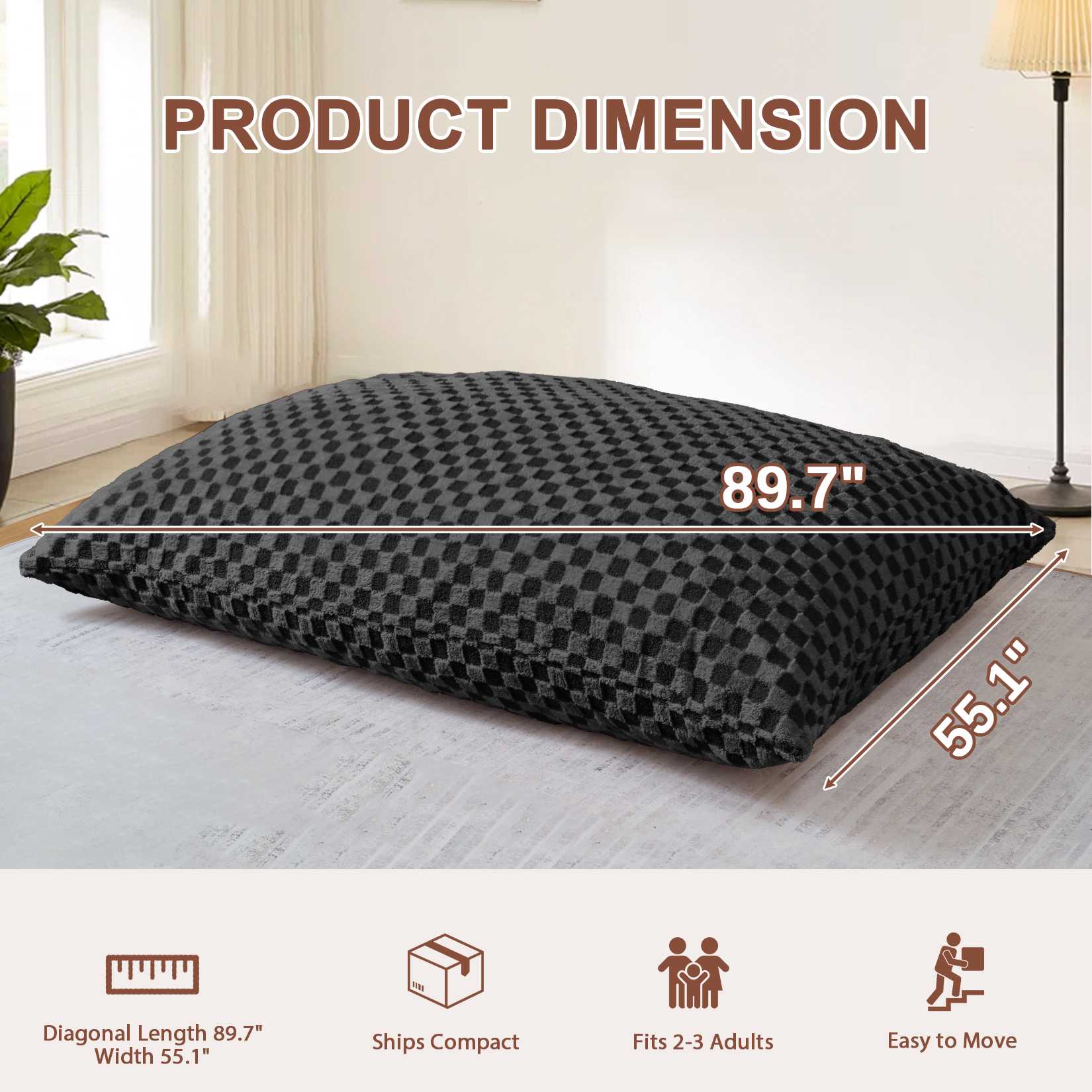HABUTWAY® 4 in 1 Bean Bag Chair
