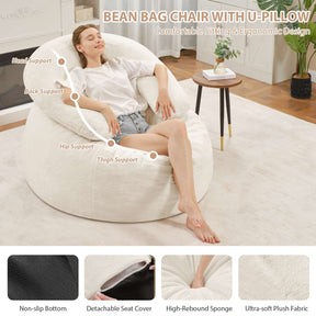 HABUTWAY® Bean Bag Chair with U-Shaped Pillow