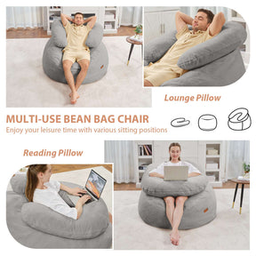 HABUTWAY® Bean Bag Chair with U-Shaped Pillow