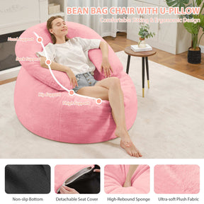HABUTWAY® Bean Bag Chair with U-Shaped Pillow
