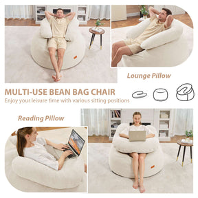 HABUTWAY® Bean Bag Chair with U-Shaped Pillow