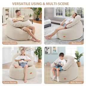HABUTWAY® Bean Bag Chair with U-Shaped Pillow