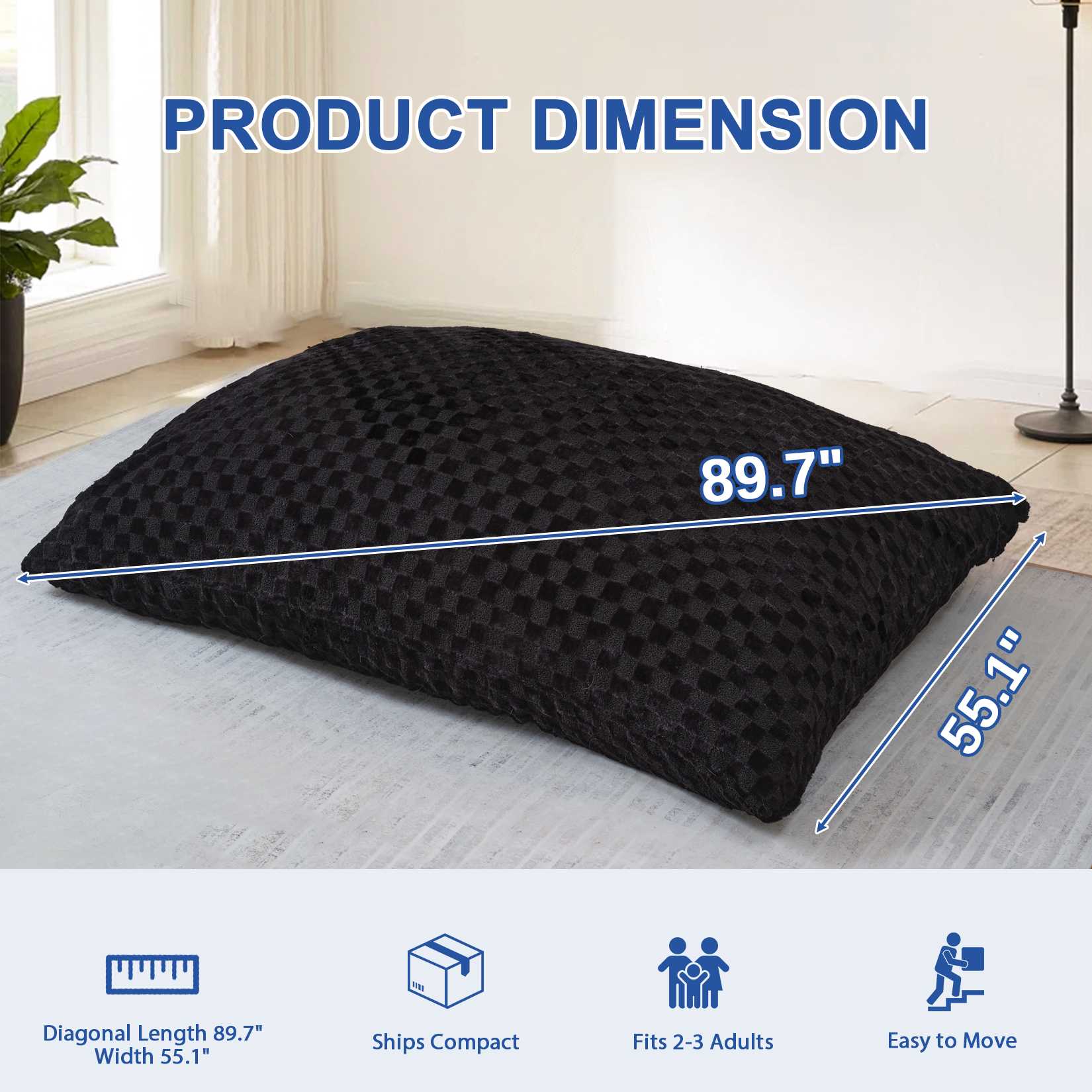 HABUTWAY® 4 in 1 Bean Bag Chair