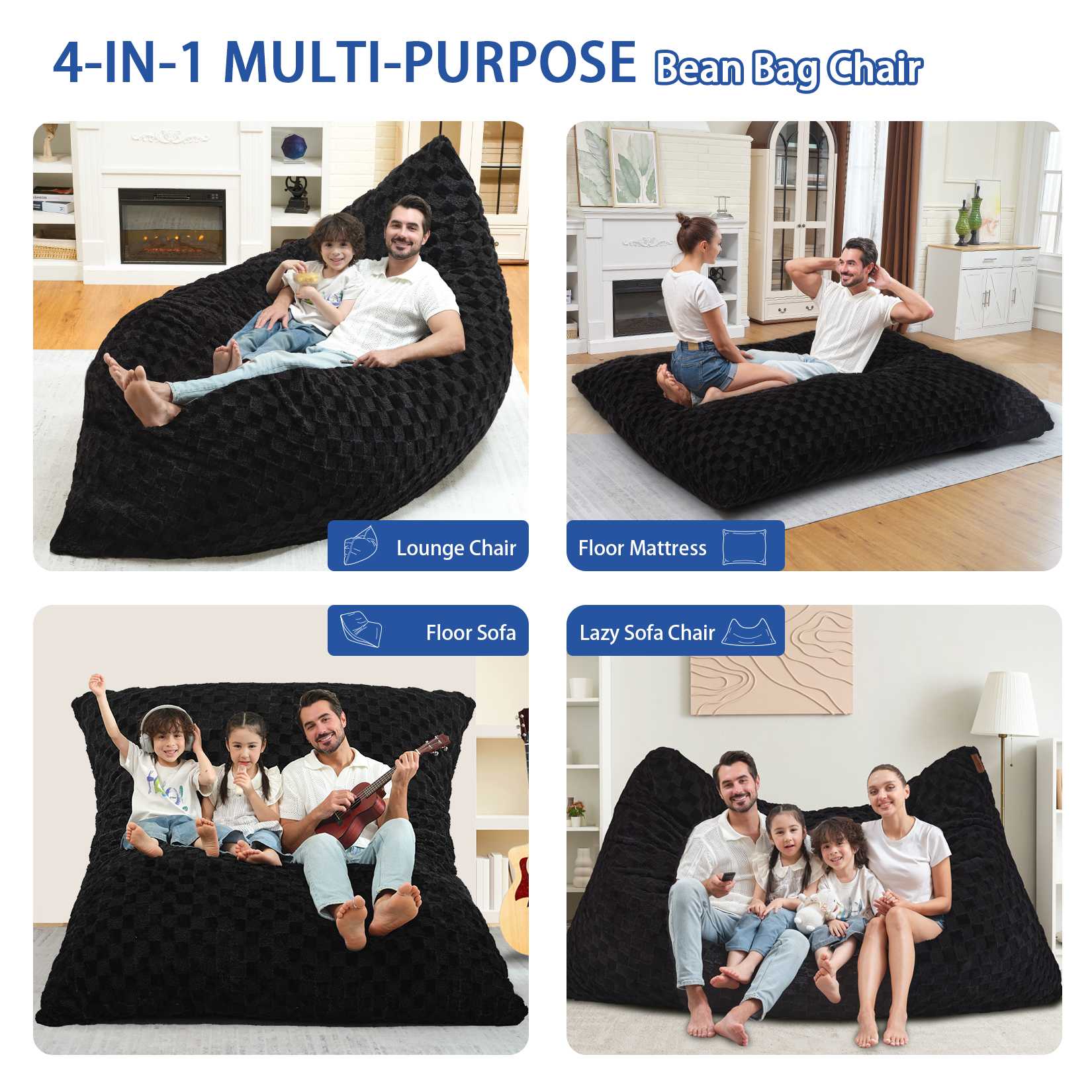 HABUTWAY® 4 in 1 Bean Bag Chair