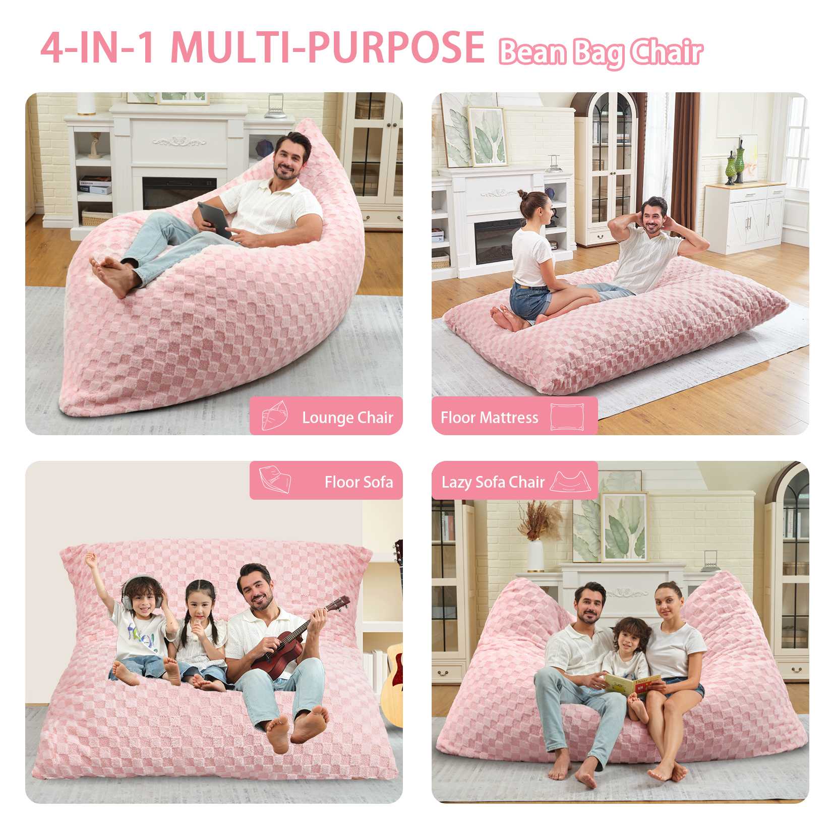 HABUTWAY® 4 in 1 Bean Bag Chair