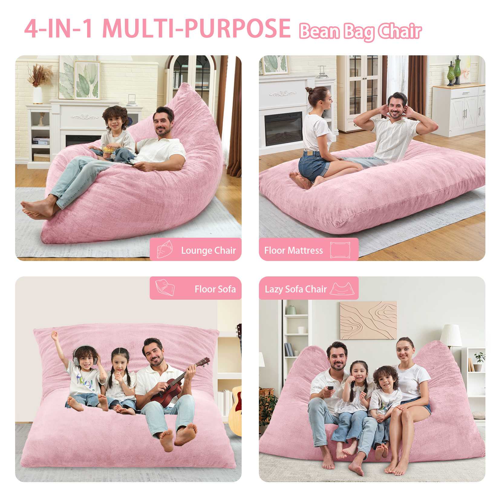HABUTWAY® 4 in 1 Bean Bag Chair