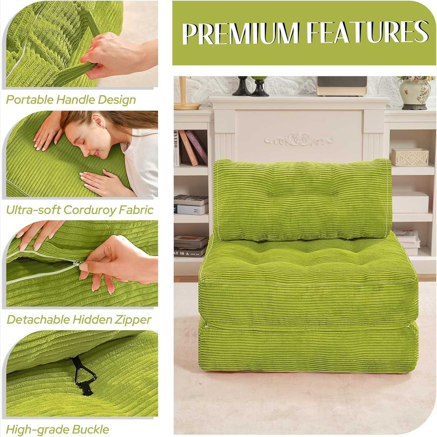 HABUTWAY® Convertible Sofa Bed with Pillow