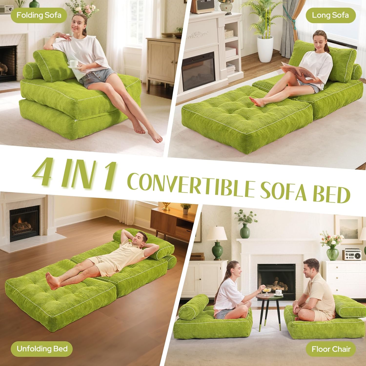 HABUTWAY® Convertible Sofa Bed with Pillow