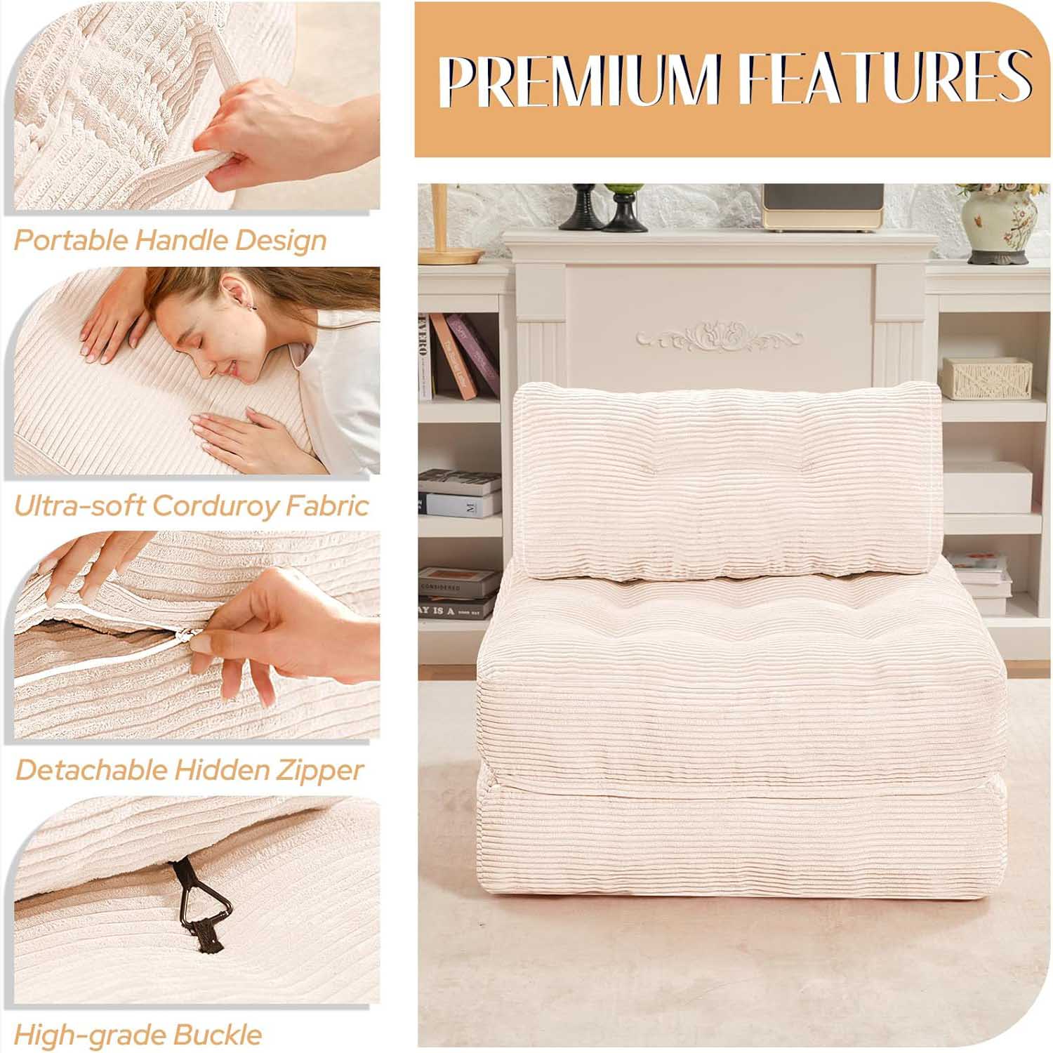 HABUTWAY® Convertible Sofa Bed with Pillow