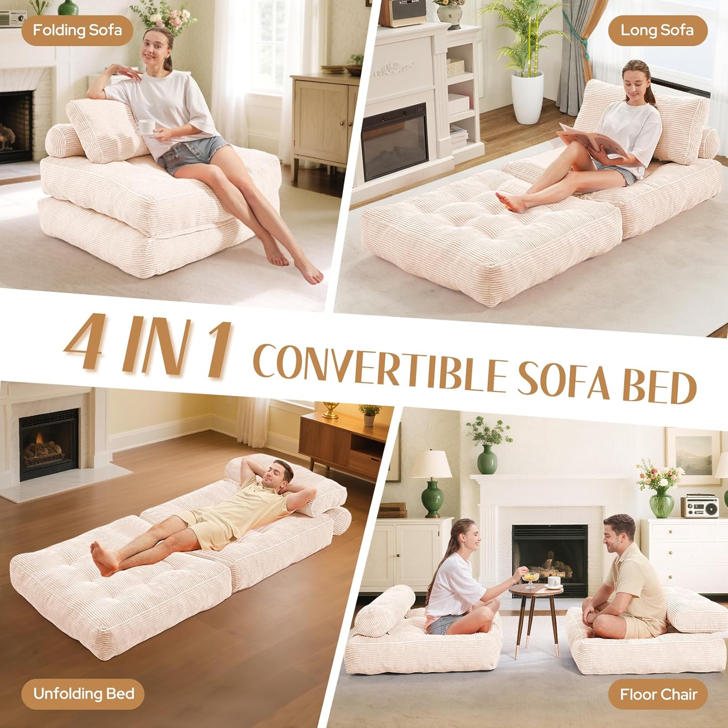 HABUTWAY® Convertible Sofa Bed with Pillow