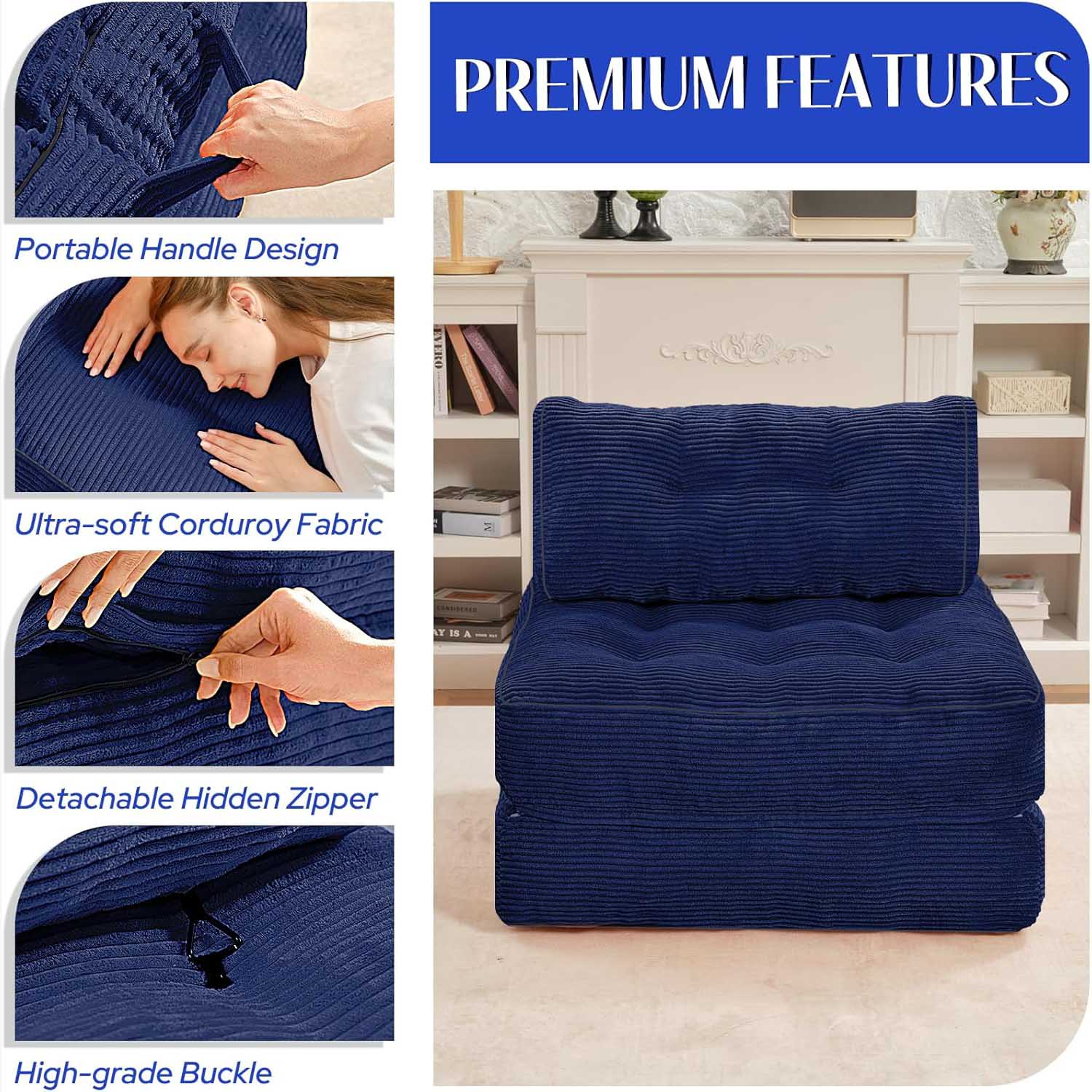 HABUTWAY® Convertible Sofa Bed with Pillow