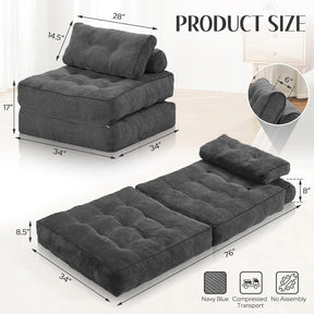 HABUTWAY® Convertible Sofa Bed with Pillow
