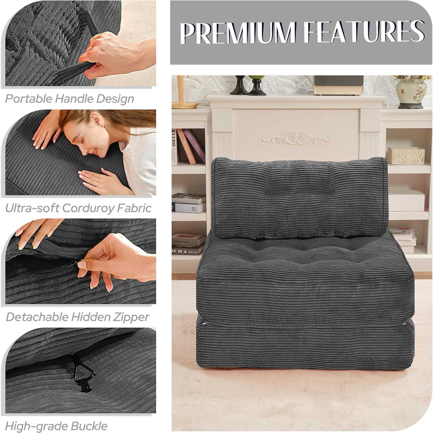 HABUTWAY® Convertible Sofa Bed with Pillow