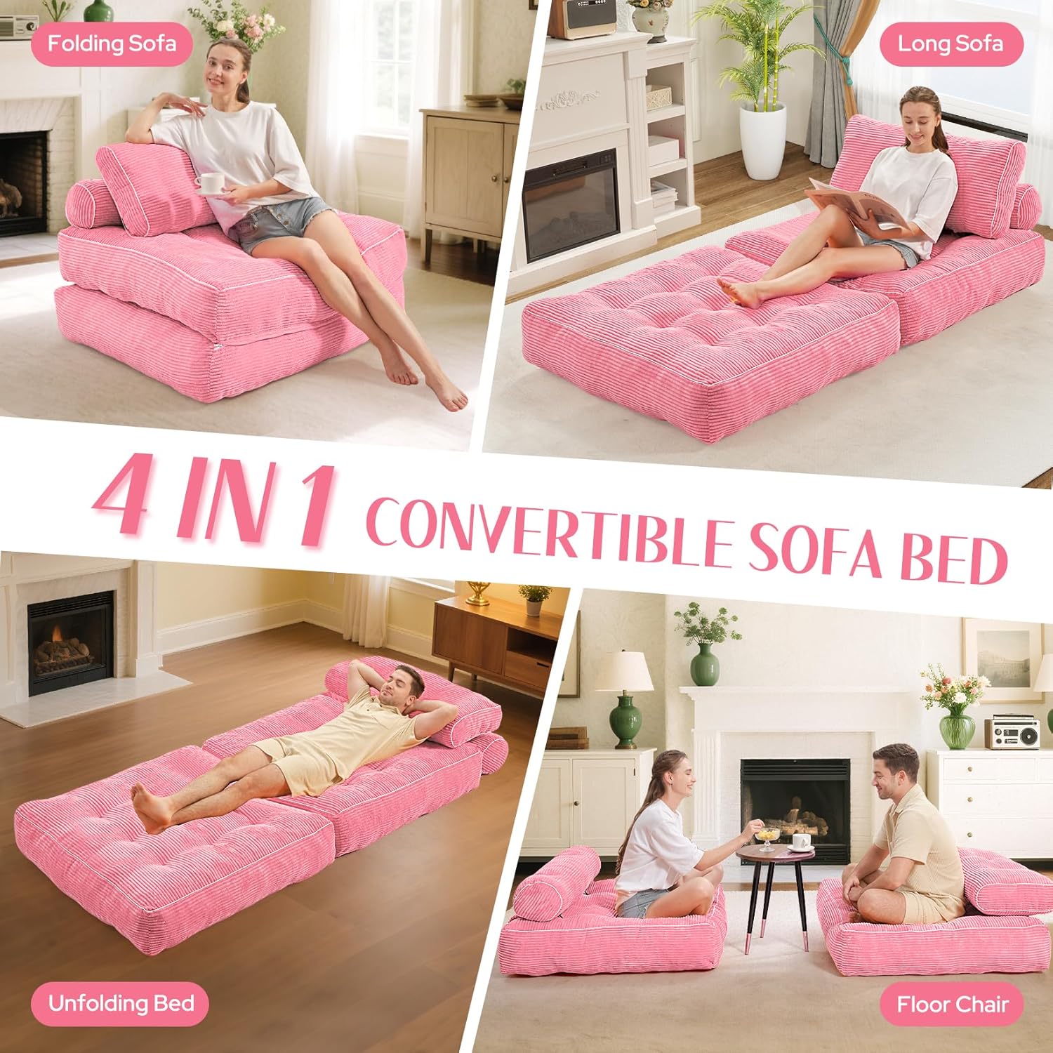 HABUTWAY® Convertible Sofa Bed with Pillow