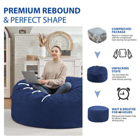 HABUTWAY® Dutch Velvet Bean Bag Chair New