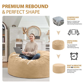 HABUTWAY® Dutch Velvet Bean Bag Chair New