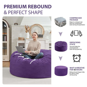 HABUTWAY® Dutch Velvet Bean Bag Chair New
