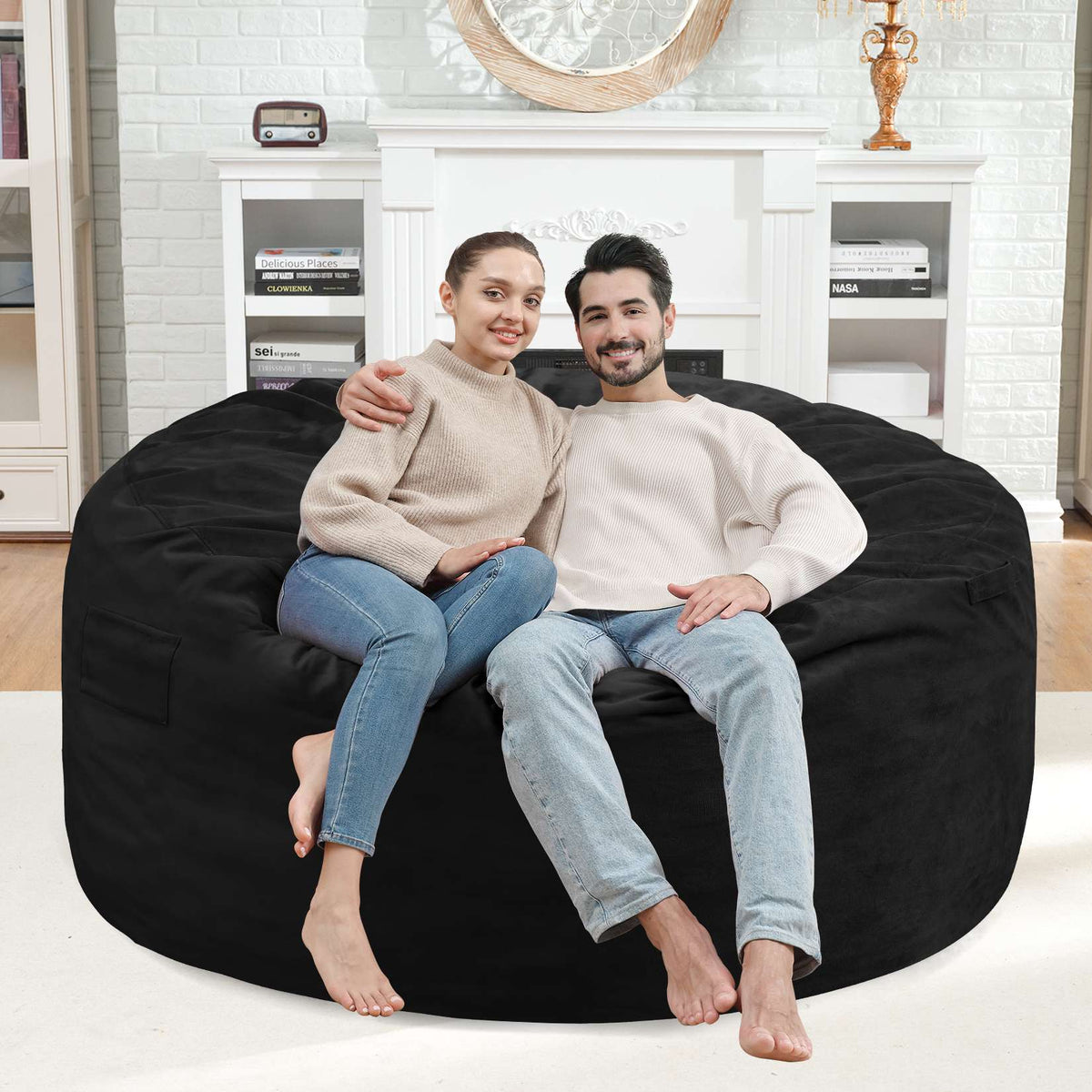 HABUTWAY® Dutch Velvet Bean Bag Chair New