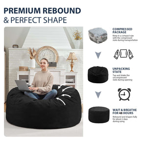 HABUTWAY® Dutch Velvet Bean Bag Chair New