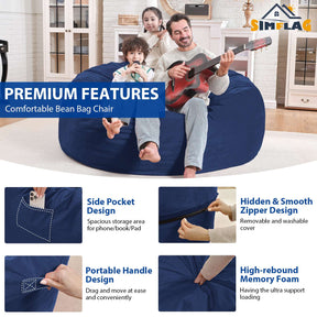 HABUTWAY® Dutch Velvet Bean Bag Chair New