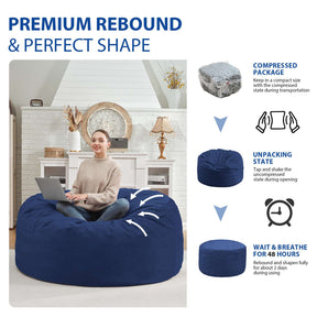 HABUTWAY® Dutch Velvet Bean Bag Chair New