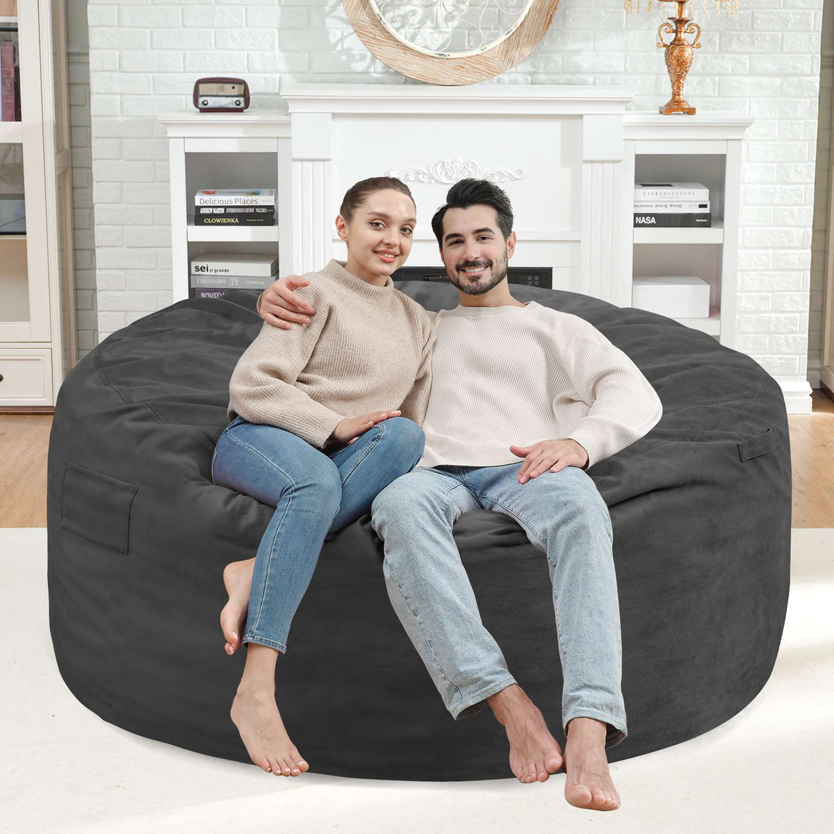 HABUTWAY® Dutch Velvet Bean Bag Chair New