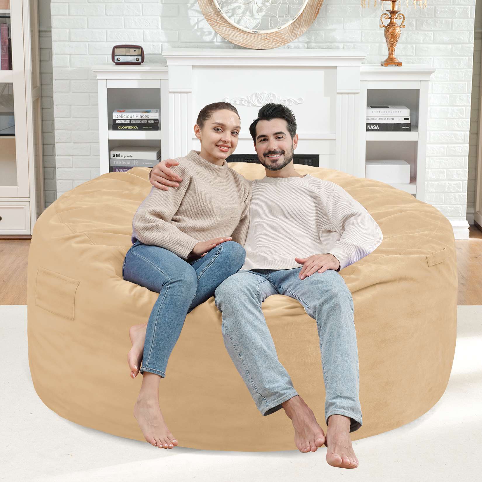 HABUTWAY® Dutch Velvet Bean Bag Chair New