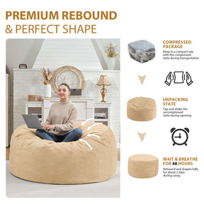 HABUTWAY® Dutch Velvet Bean Bag Chair New