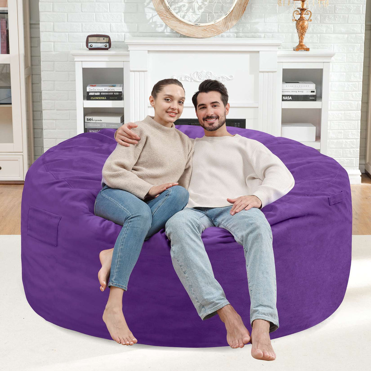 HABUTWAY® Dutch Velvet Bean Bag Chair New