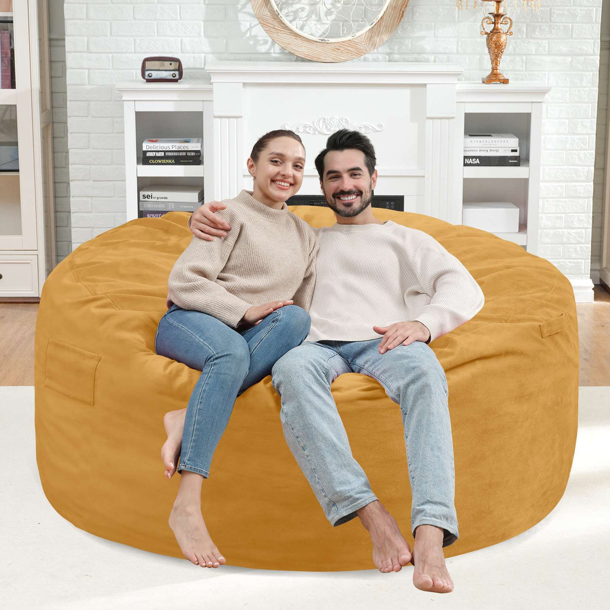 HABUTWAY® Dutch Velvet Bean Bag Chair New