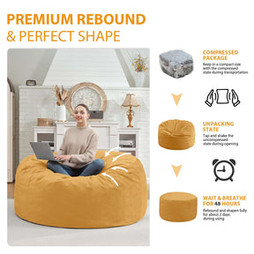 HABUTWAY® Dutch Velvet Bean Bag Chair New