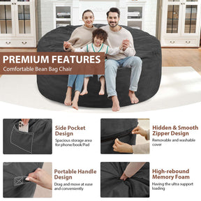 HABUTWAY® Dutch Velvet Bean Bag Chair New