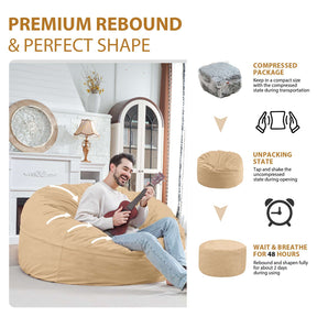 HABUTWAY® Dutch Velvet Bean Bag Chair New