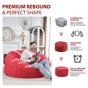 HABUTWAY® Dutch Velvet Bean Bag Chair New