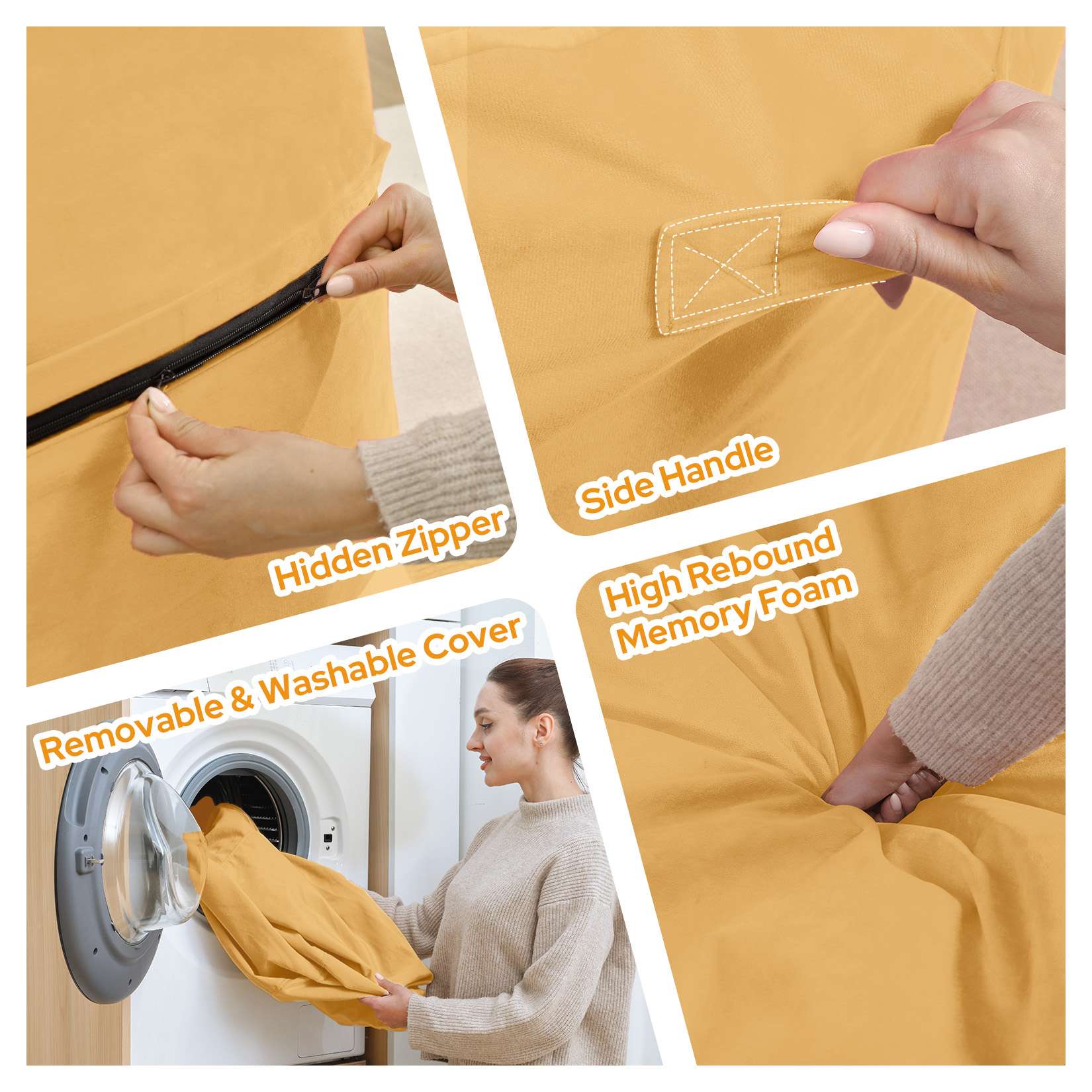 HABUTWAY® 7FT Dutch Velvet Bean Bag Chair